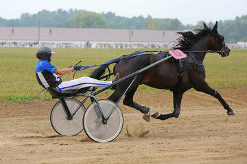 Horse racing in summer, Russia, Chuvash Republic