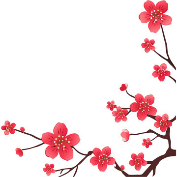 Flower Branches, Chinese New Year corner decoration
