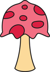mushroom icon illustration