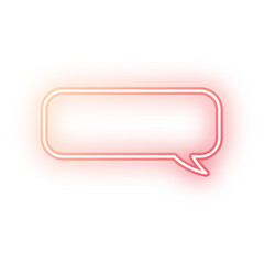 Neon speech bubble rounded rectangle outline stroke