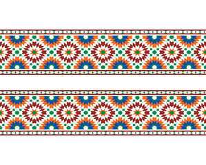 Seamless Traditional Border Beautiful Textile Designs, Seamless Ethnic Pattern