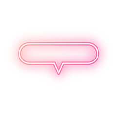 Neon speech bubble horizontal rectangle outline stroke