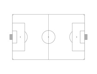 Football/Soccer Field outlines vector