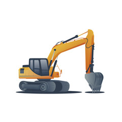 Escavator Machine Illustration Vector Template