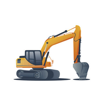 Escavator Machine Illustration Vector Template