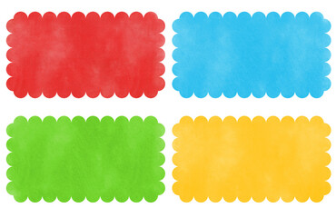 rectangle biscuit shaped watercolor banner