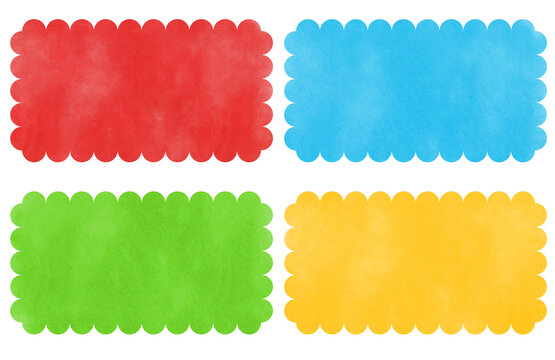 rectangle biscuit shaped watercolor banner