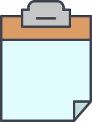 clipboard and document icon illustration