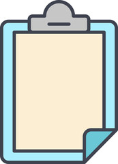 clipboard and document icon illustration