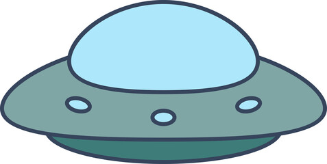 ufo or flying saucer icon illustration