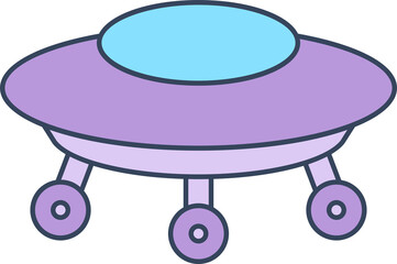 ufo or flying saucer icon illustration