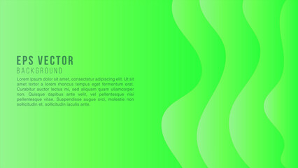 Colorful green geometric background. Trendy gradient shapes composition. Cool background design for posters. Vector illustration