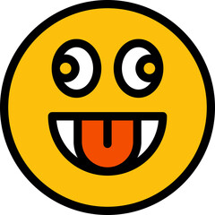 funny and cheeky face emoji illustration