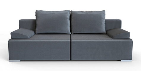 sofa render isolated PNG on transparent background advertising