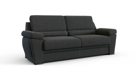 sofa render isolated PNG on transparent background advertising