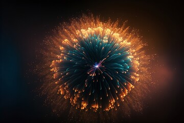 abstract firework burst, generative ai composite