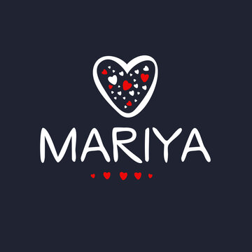 Creative (Mariya) name, Vector illustration.