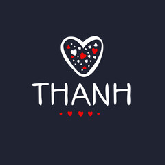 Creative (Thanh) name, Vector illustration.