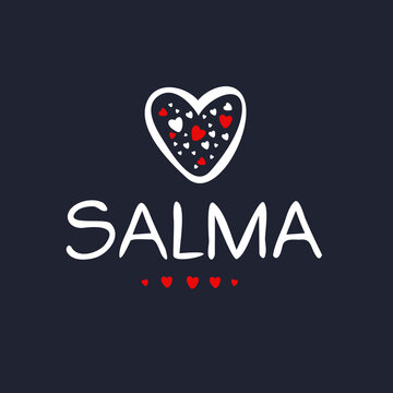 Creative (Salma) name, Vector illustration.