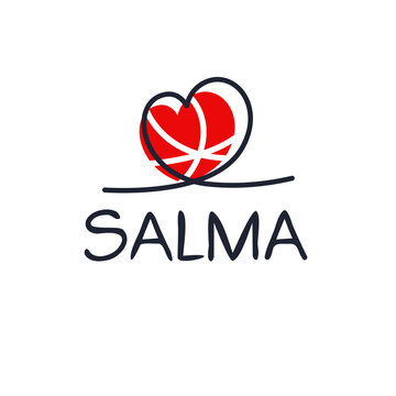 Creative (Salma) name, Vector illustration.