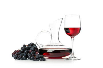 Concept of delicious alcohol drink, wine, isolated on white background