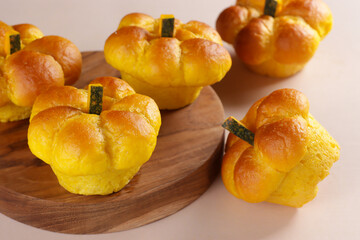 Roti Labu or Pumpkin Buns Bread 