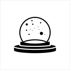 Snow globe ball christmas winter icon on white background.