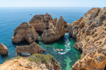 Rocks, cliffs and boat rides in the Algarve, Portugal