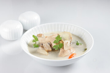 Tom Kha Gai is Thai coconut chicken soup.