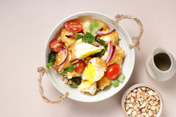Yum Kai Dao is Thailand Crispy Fried Egg Salad.