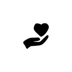  Hand holding heart hand drawn icon.