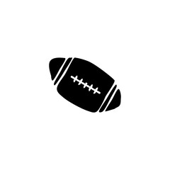 Rugby ball hand drawn icon
