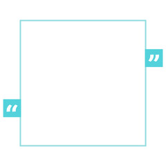 Quote box frame green square