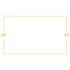 Quote box frame yellow horizontal rectangle