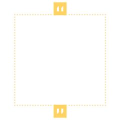 Quote box frame yellow dotted line square