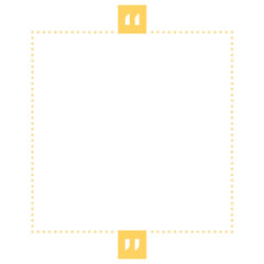 Quote box frame yellow dotted line square