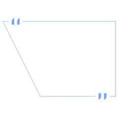 Quote box frame blue trapezoid