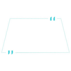Fototapeta premium Quote box frame green dotted line trapezoid