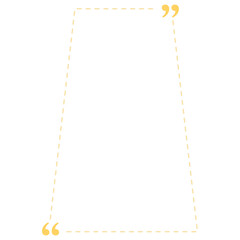 Quote box frame yellow dashed line trapezoid