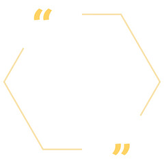 Quote box frame yellow hexagon