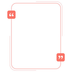 Quote box frame peach double line vertical rectangle