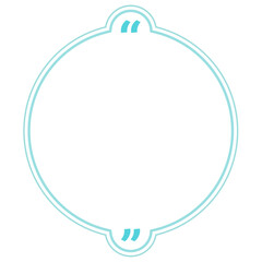 Obraz premium Quote box frame green double line circle