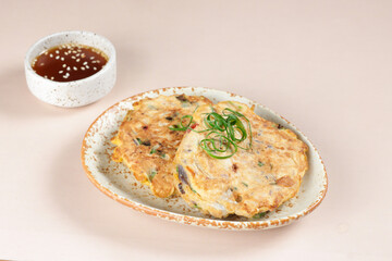 Chamchijeon or Pajeon or Korean Tuna Pancake. 