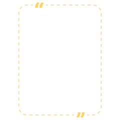 Quote box frame yellow dashed line vertical rectangle