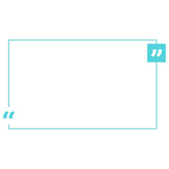 Quote box frame green horizontal rectangle