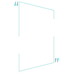 Quote box frame green trapezoid