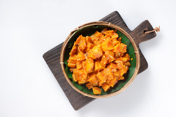 Sambal Goreng Kentang or Hot Spicy Potatoes is Indonesian Traditional Dish. 