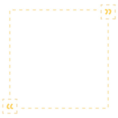 Quote box frame yellow dashed line square