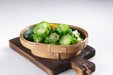 Tumis Gambas or Oseng Gambas is Stir Fried Luffa Vegetable.