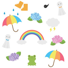 カラフルな6月のシームレスパターン